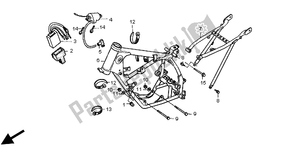 Wszystkie części do Korpus Ramy Honda CR 80 RB LW 2002