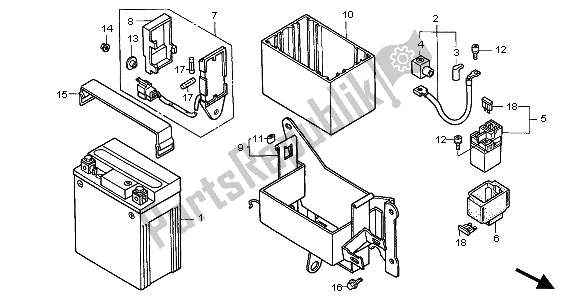Wszystkie części do Bateria Honda CMX 250C 1997