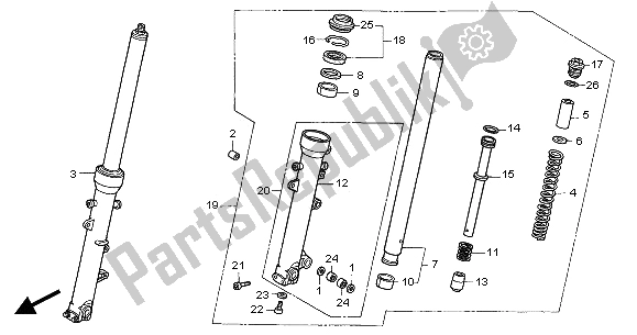 Todas las partes para Tenedor Frontal de Honda XL 1000V 2000