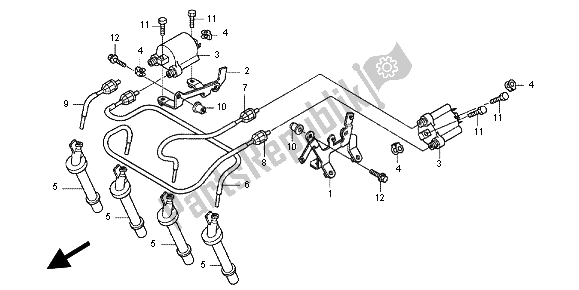 All parts for the Ignition Coil of the Honda CBR 600 FA 2012