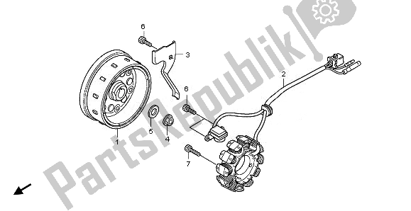 Wszystkie części do Generator Honda CBF 125M 2011