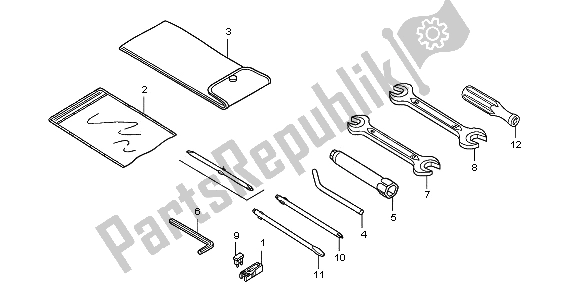 Tutte le parti per il Utensili del Honda SH 125D 2009