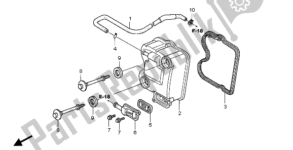 All parts for the Cylinder Head Cover of the Honda SH 125 2007