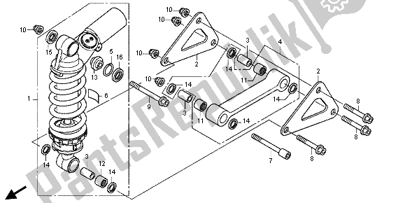 Todas as partes de Almofada Traseira do Honda CBR 1000 RR 2012