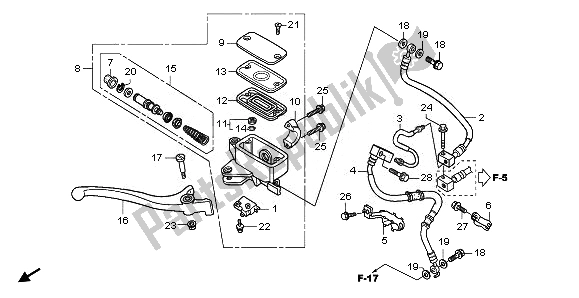 Toutes les pièces pour le Maître-cylindre De Frein Avant du Honda NSS 250S 2011