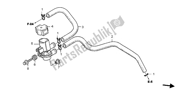 All parts for the Aisolenoid Valve of the Honda NSS 250S 2008