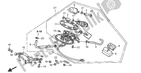 Todas las partes para Bomba De Combustible de Honda VTR 1000 SP 2005