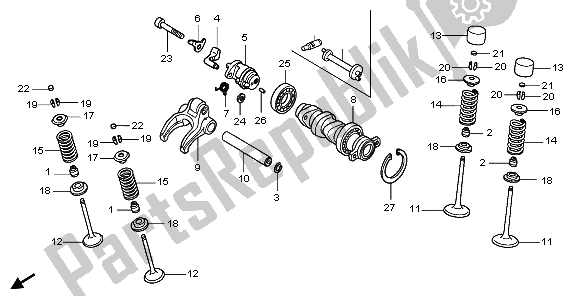 Todas las partes para árbol De Levas Y Válvula de Honda CRF 450R 2006