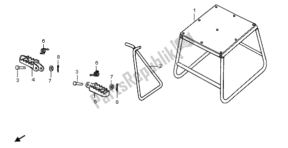 Todas las partes para Soporte Y Paso de Honda CR 80 RB LW 1997