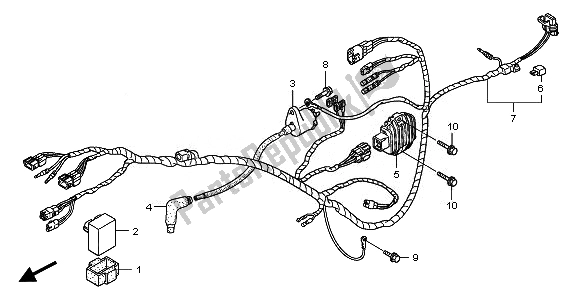 All parts for the Wire Harness of the Honda TRX 250 EX 2008