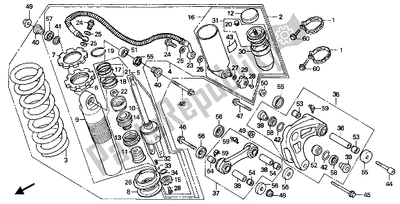 Wszystkie części do Poduszka Tylna Honda XR 250R 1988