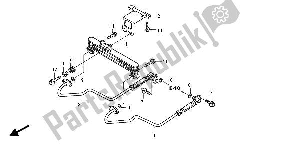 Tutte le parti per il Radiatore Dell'olio del Honda VFR 800 FI 1998