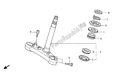 All parts for the Steering Stem of the Honda CBR 600 RR 2003