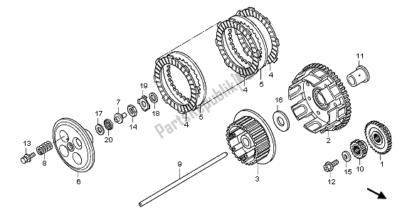 All parts for the Clutch of the Honda CRF 150 RB LW 2009