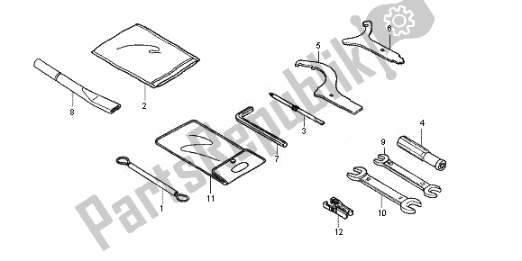 All parts for the Tools of the Honda VFR 800X 2011