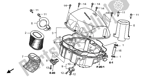 Toutes les pièces pour le Purificateur D'air du Honda NT 700V 2008