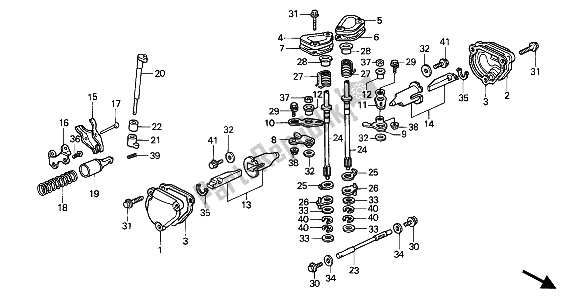 Todas las partes para Colector De Escape de Honda CR 250R 1989