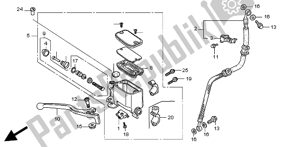 Tutte le parti per il Pompa Freno Anteriore del Honda CB 500S 1999