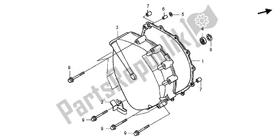 All parts for the Clutch Cover of the Honda GL 1800 2013