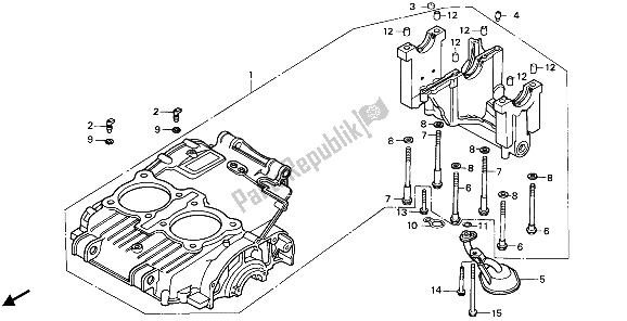 All parts for the Crankcase Set of the Honda CMX 450C 1988