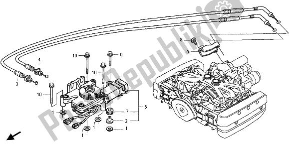 Tutte le parti per il Attuatore Cambio Inverso del Honda GL 1800 2013