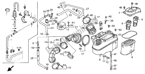 Todas las partes para Filtro De Aire de Honda VT 1100C3 1998