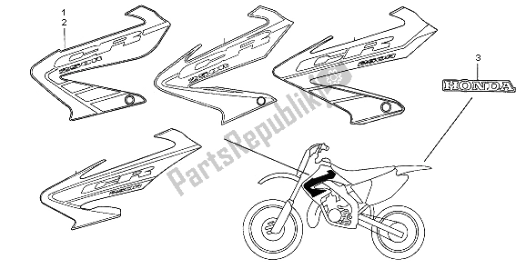 Tutte le parti per il Marchio del Honda CR 250R 2002
