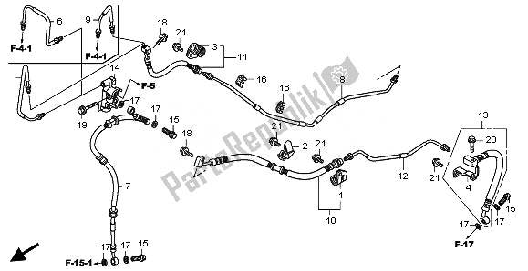 Tutte le parti per il Tubo Freno Posteriore del Honda FJS 400A 2011