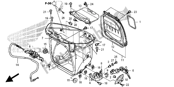 Tutte le parti per il Deposito Bagagli del Honda NC 700 SA 2012