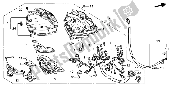 Tutte le parti per il Metro del Honda SH 150R 2008