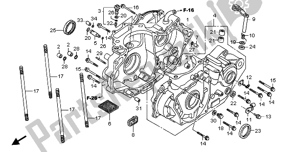 Todas las partes para Caja Del Cigüeñal de Honda XR 650R 2002