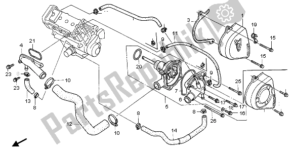 All parts for the Water Pump of the Honda CBR 900 RR 1995