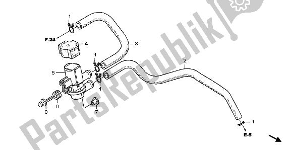 All parts for the Aisolenoid Valve of the Honda NSS 250A 2011