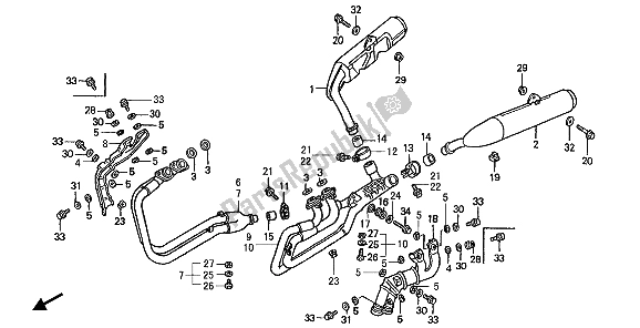 Todas las partes para Silenciador De Escape de Honda ST 1100A 1992