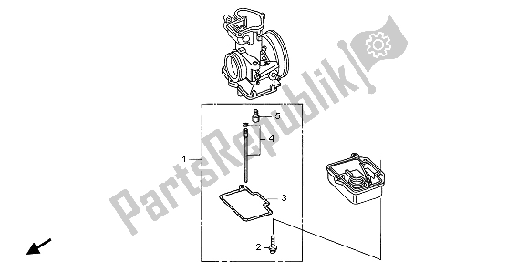 All parts for the Carburetor Optional Parts Kit of the Honda CR 250R 2004