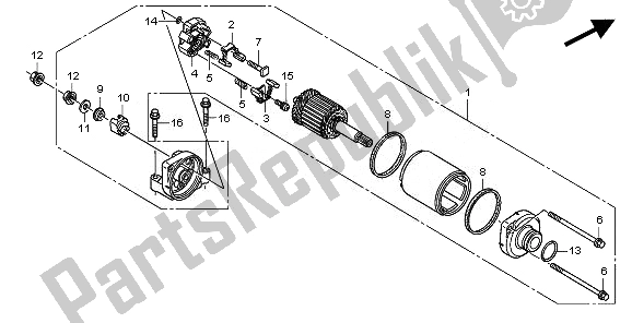 Tutte le parti per il Motore Di Avviamento del Honda CBR 600 FA 2011