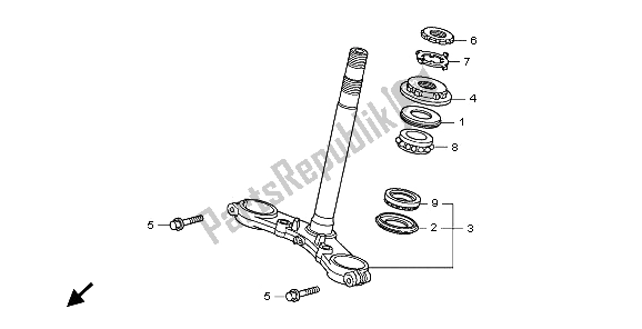 Wszystkie części do Mostek Kierownicy Honda CB 600 FA Hornet 2009