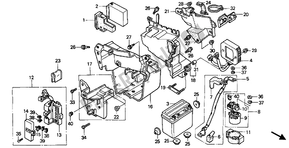 Alle onderdelen voor de Accu van de Honda VT 600C 1994