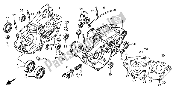 Todas las partes para Caja Del Cigüeñal de Honda CR 500R 2000