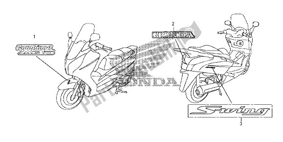 Todas las partes para Marca de Honda FES 125A 2012