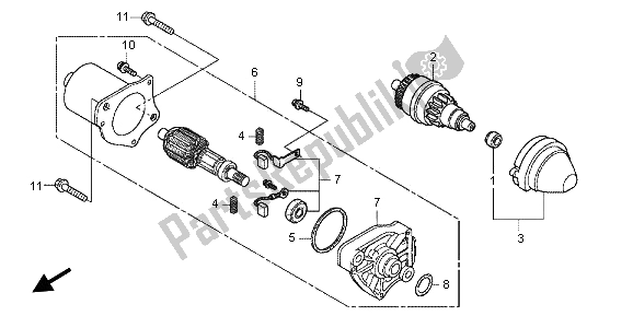 Tutte le parti per il Motore Di Avviamento del Honda NSC 502 WH 2013