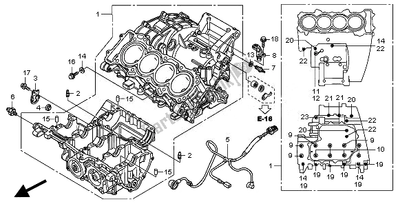 Tutte le parti per il Carter del Honda CBR 600 FA 2011