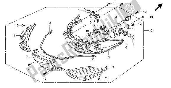 Wszystkie części do Tylne ? Wiat? O Zespolone Honda SH 125 2006