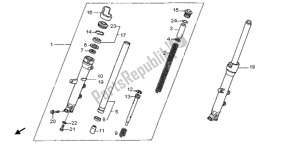 Todas las partes para Tenedor Frontal de Honda NT 700 VA 2009