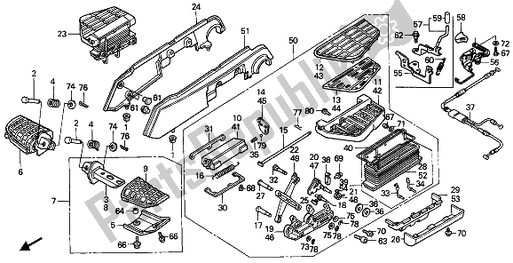 All parts for the Step of the Honda GL 1500 SE 1993