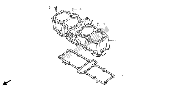 Toutes les pièces pour le Cylindre du Honda CB 1300F 2003