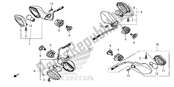 Alle onderdelen voor de Winker van de Honda NC 700S 2013