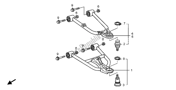 Todas las partes para Brazo Delantero de Honda TRX 250 EX Sporttrax 2004