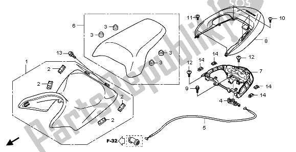 Todas las partes para Asiento de Honda NSA 700A 2008