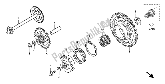 Todas las partes para Embrague De Arranque de Honda CBF 1000 2009